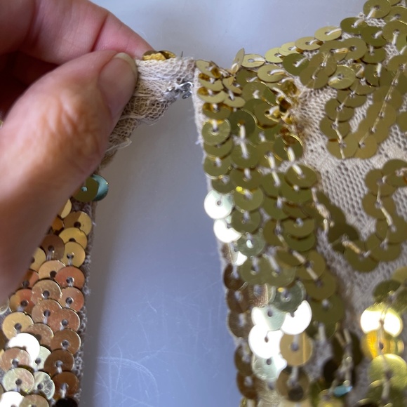 Gold Hawk | Golden Sequin Embellished Cardigan - Picture 9 of 16